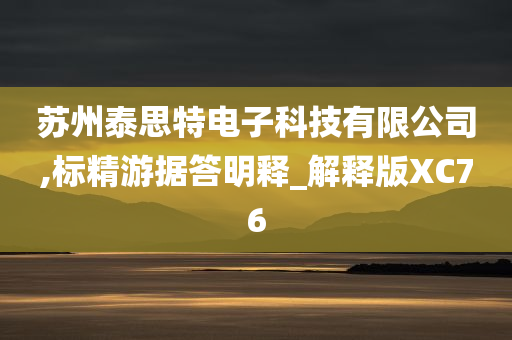 苏州泰思特电子科技有限公司,标精游据答明释_解释版XC76