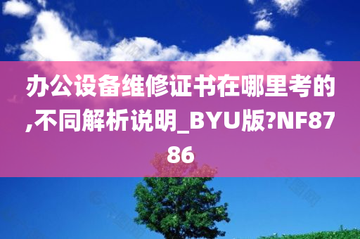 办公设备维修证书在哪里考的,不同解析说明_BYU版?NF8786