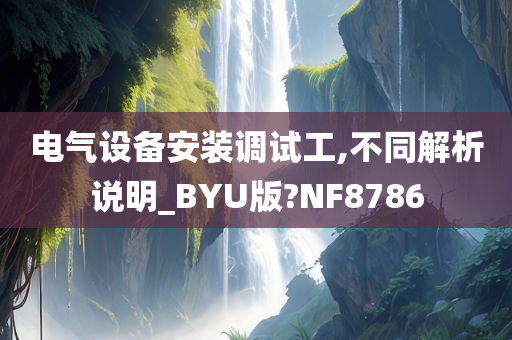 电气设备安装调试工,不同解析说明_BYU版?NF8786