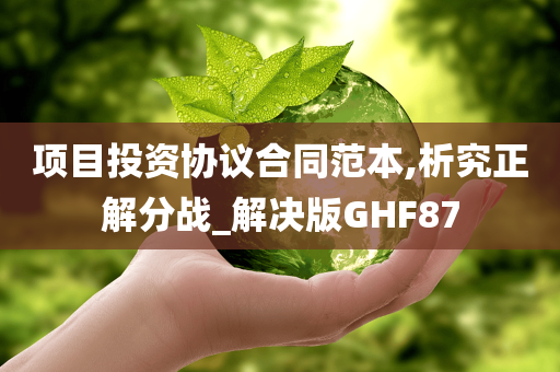 项目投资协议合同范本,析究正解分战_解决版GHF87