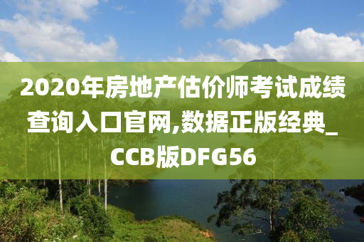 2020年房地产估价师考试成绩查询入口官网,数据正版经典_CCB版DFG56