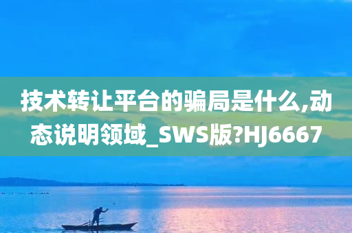 技术转让平台的骗局是什么,动态说明领域_SWS版?HJ6667