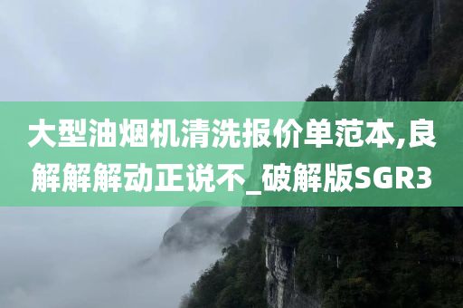 大型油烟机清洗报价单范本,良解解解动正说不_破解版SGR3