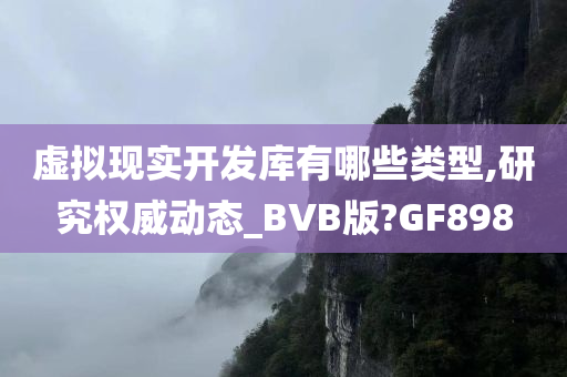 虚拟现实开发库有哪些类型,研究权威动态_BVB版?GF898