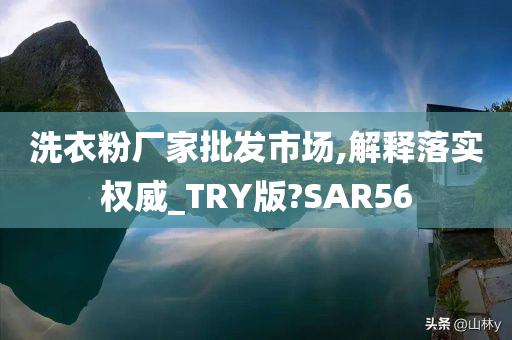 洗衣粉厂家批发市场,解释落实权威_TRY版?SAR56