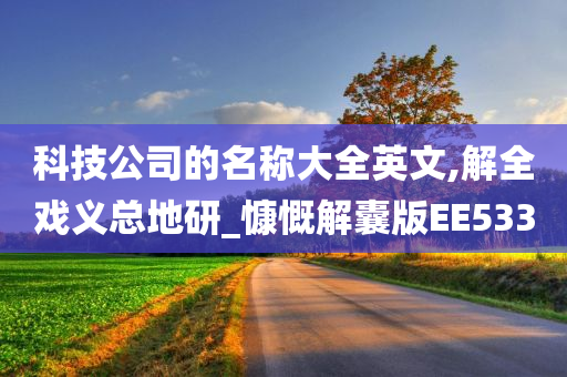 科技公司的名称大全英文,解全戏义总地研_慷慨解囊版EE533