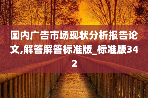 国内广告市场现状分析报告论文,解答解答标准版_标准版342