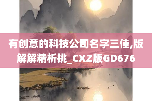 有创意的科技公司名字三佳,版解解精析挑_CXZ版GD676