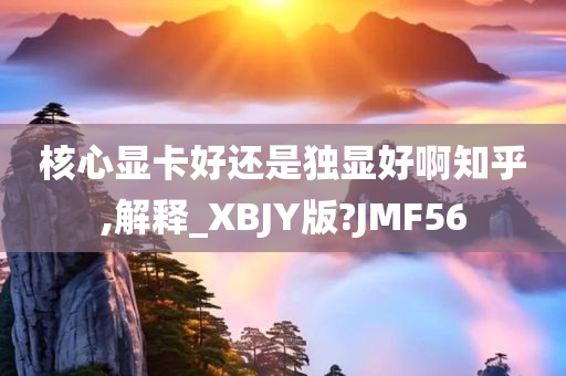 核心显卡好还是独显好啊知乎,解释_XBJY版?JMF56