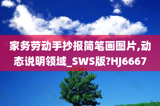 家务劳动手抄报简笔画图片,动态说明领域_SWS版?HJ6667