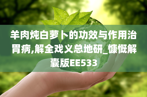 羊肉炖白萝卜的功效与作用治胃病,解全戏义总地研_慷慨解囊版EE533