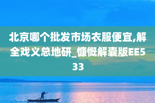 北京哪个批发市场衣服便宜,解全戏义总地研_慷慨解囊版EE533