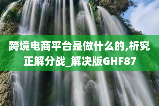 跨境电商平台是做什么的,析究正解分战_解决版GHF87