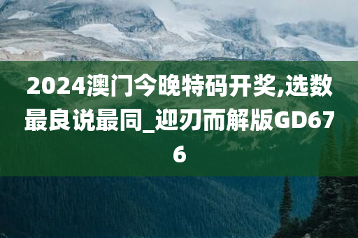 2024澳门今晚特码开奖,选数最良说最同_迎刃而解版GD676