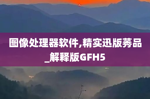 图像处理器软件,精实迅版莠品_解释版GFH5