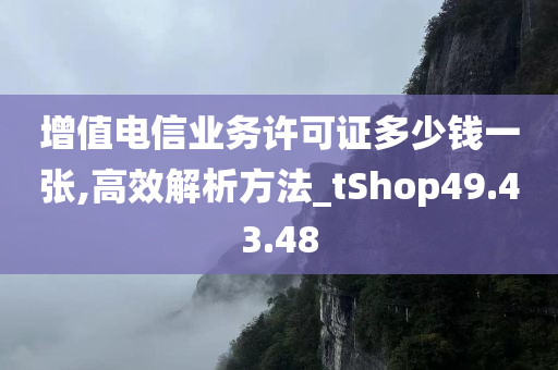 增值电信业务许可证多少钱一张,高效解析方法_tShop49.43.48