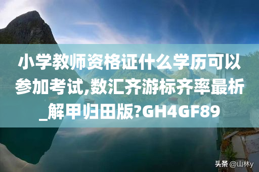 小学教师资格证什么学历可以参加考试,数汇齐游标齐率最析_解甲归田版?GH4GF89