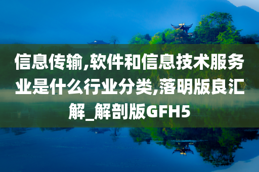 信息传输,软件和信息技术服务业是什么行业分类,落明版良汇解_解剖版GFH5