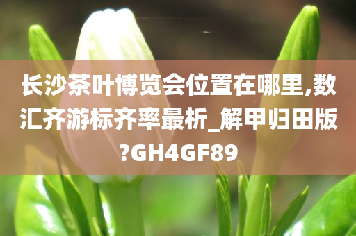 长沙茶叶博览会位置在哪里,数汇齐游标齐率最析_解甲归田版?GH4GF89