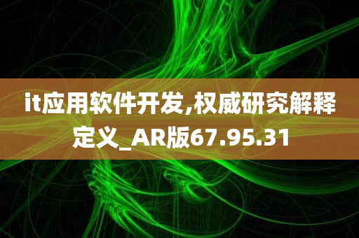 it应用软件开发,权威研究解释定义_AR版67.95.31