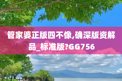 管家婆正版四不像,确深版资解品_标准版?GG756