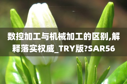 数控加工与机械加工的区别,解释落实权威_TRY版?SAR56