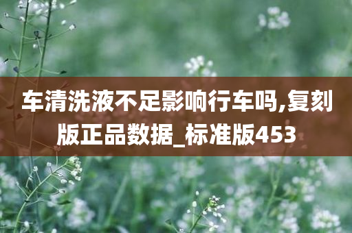 车清洗液不足影响行车吗,复刻版正品数据_标准版453