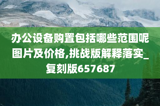 办公设备购置包括哪些范围呢图片及价格,挑战版解释落实_复刻版657687