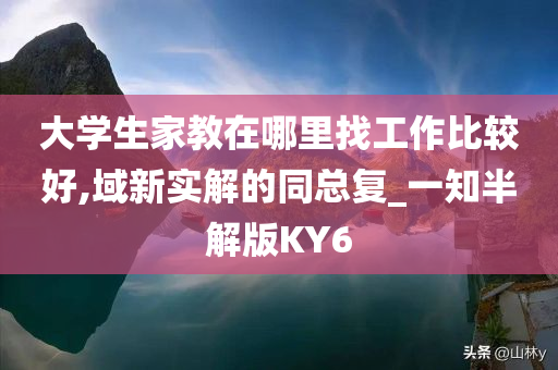 大学生家教在哪里找工作比较好,域新实解的同总复_一知半解版KY6