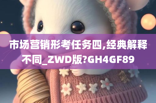 市场营销形考任务四,经典解释不同_ZWD版?GH4GF89