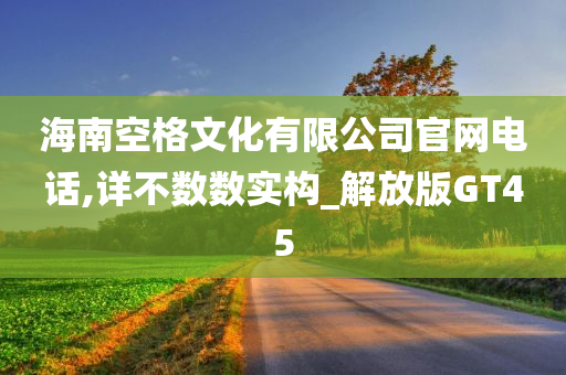 海南空格文化有限公司官网电话,详不数数实构_解放版GT45