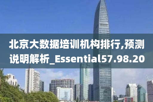 北京大数据培训机构排行,预测说明解析_Essential57.98.20