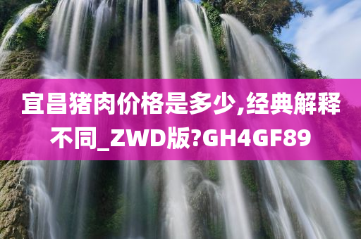 宜昌猪肉价格是多少,经典解释不同_ZWD版?GH4GF89