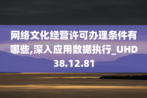 网络文化经营许可办理条件有哪些,深入应用数据执行_UHD38.12.81