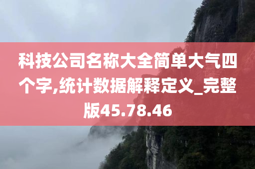 科技公司名称大全简单大气四个字,统计数据解释定义_完整版45.78.46