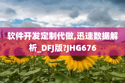 软件开发定制代做,迅速数据解析_DFJ版?JHG676