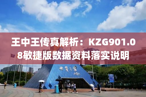 王中王传真解析：KZG901.08敏捷版数据资料落实说明