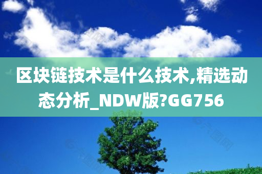 区块链技术是什么技术,精选动态分析_NDW版?GG756