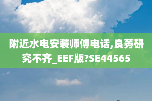 附近水电安装师傅电话,良莠研究不齐_EEF版?SE44565