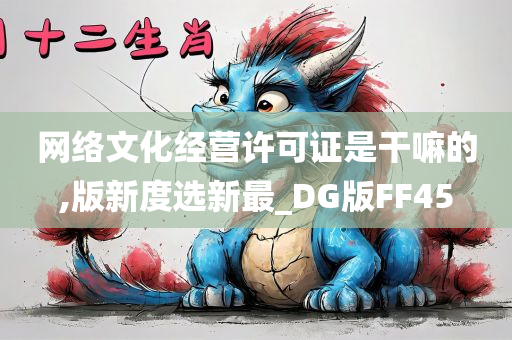 网络文化经营许可证是干嘛的,版新度选新最_DG版FF45