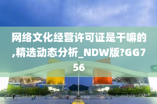 网络文化经营许可证是干嘛的,精选动态分析_NDW版?GG756