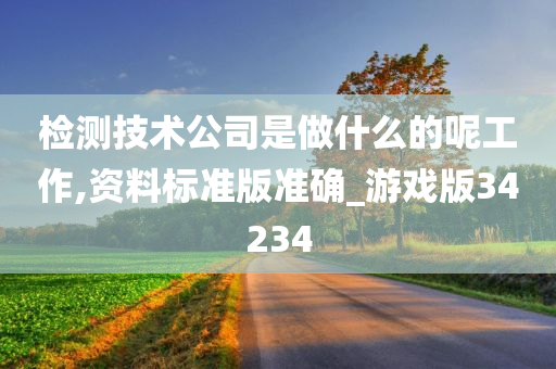 检测技术公司是做什么的呢工作,资料标准版准确_游戏版34234