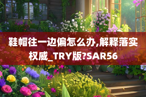 鞋帽往一边偏怎么办,解释落实权威_TRY版?SAR56