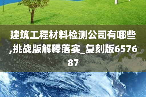 建筑工程材料检测公司有哪些,挑战版解释落实_复刻版657687