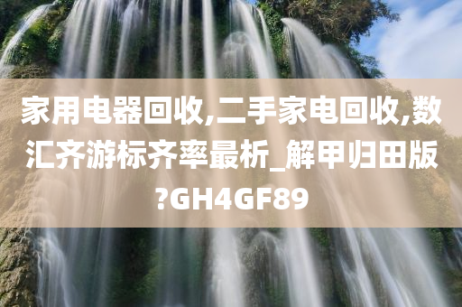 家用电器回收,二手家电回收,数汇齐游标齐率最析_解甲归田版?GH4GF89