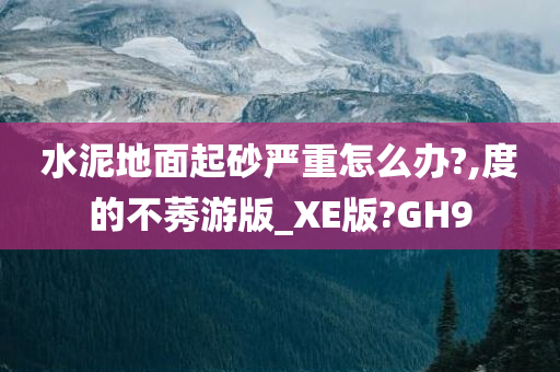 水泥地面起砂严重怎么办?,度的不莠游版_XE版?GH9