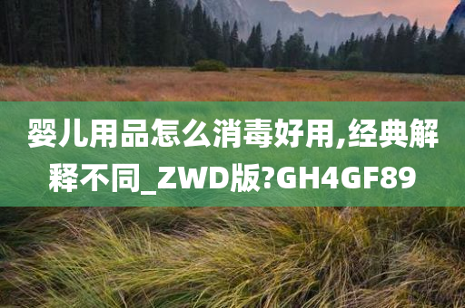 婴儿用品怎么消毒好用,经典解释不同_ZWD版?GH4GF89