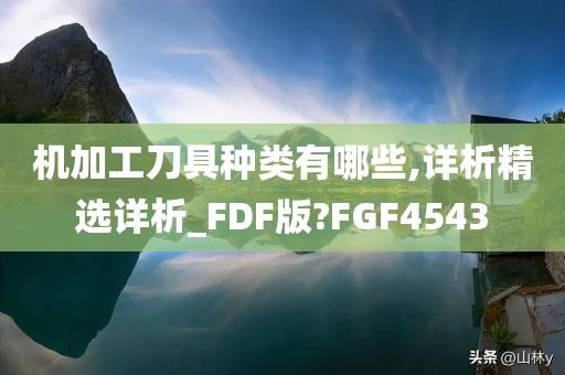 机加工刀具种类有哪些,详析精选详析_FDF版?FGF4543