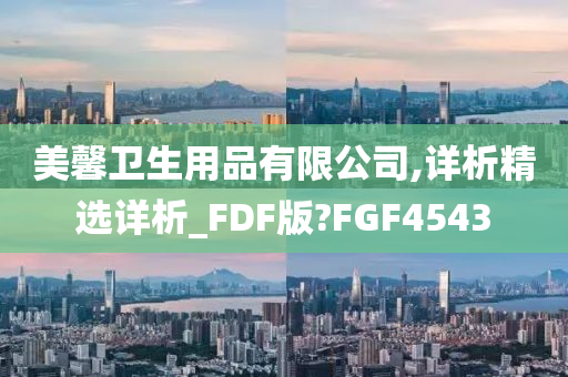 美馨卫生用品有限公司,详析精选详析_FDF版?FGF4543