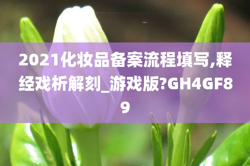 2021化妆品备案流程填写,释经戏析解刻_游戏版?GH4GF89